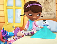 Docteur La Peluche : Sire Kirby et la princesse courageuse. - Sam, le serpent et son jet d'eau